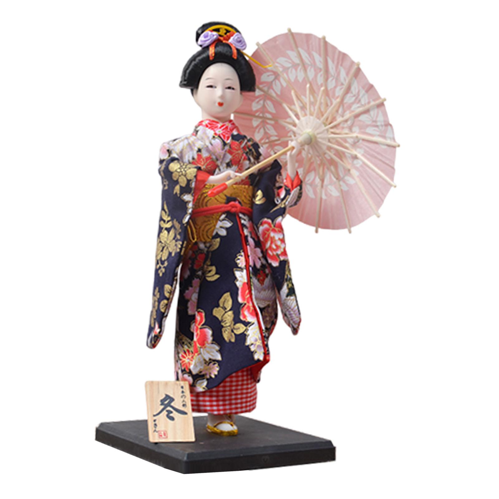 Bothyi - Muñecas Geisha Japonesas Étnicas Estilo Vintage Figura Coleccionable Muñecas Kimono Estilo C