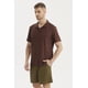 thumbnail image 2 of Polera Hombre Slim Cuello Camisero Chocolate- ll, 2 of 4