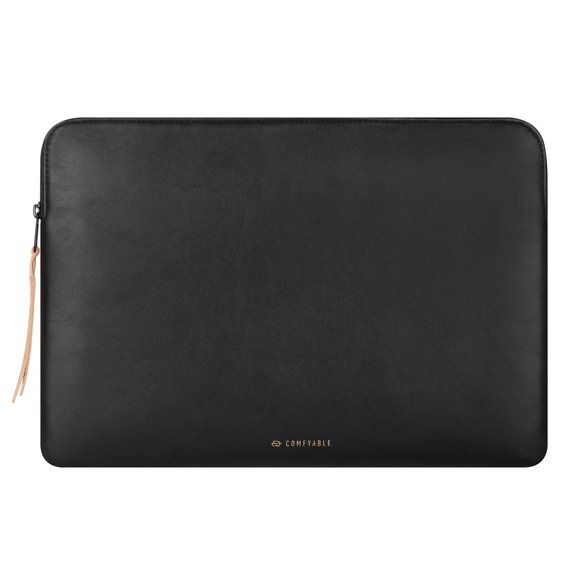 Funda para portátil Comfyable de 14" de cuero PU impermeable, color negro