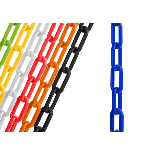Cadena de seguridad de plástico estadounidense, peso 2 x 15 m, azul con tecnología SunShield