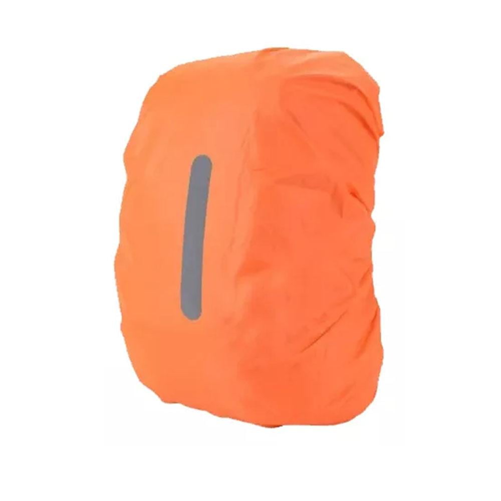 Genérico - Funda Cubre Mochila Impermeable Reflectante 45-55 Litros Talla L Naranjo