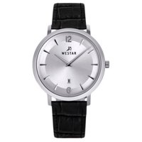 Westar - Reloj Profile Correa De Cuero Esfera Plateada Cuarzo 50219Stn107 Para Hombre