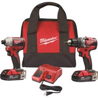 Kit Combinado De Taladro/Destornillador De Impacto Milwaukee M18 Compact Sin Escobillas