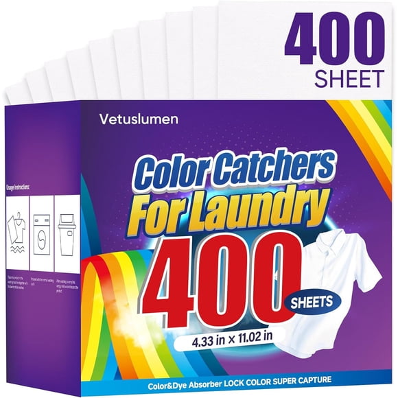Atrapa Colores Vetuslumen para Lavado 400 Hojas Absorbentes