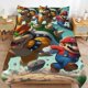 thumbnail image 1 of Super Mario 3-Piece Comforter Set for Bedroom Super Mario Bedding Set for Kids Adults Soft Microfiber Duvet Cover Set with Zipper Closure, 1 of 5