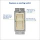 thumbnail image 3 of Interruptor regulador Leviton SureSlide 6672-1LT para bombillas LED, 3 of 9