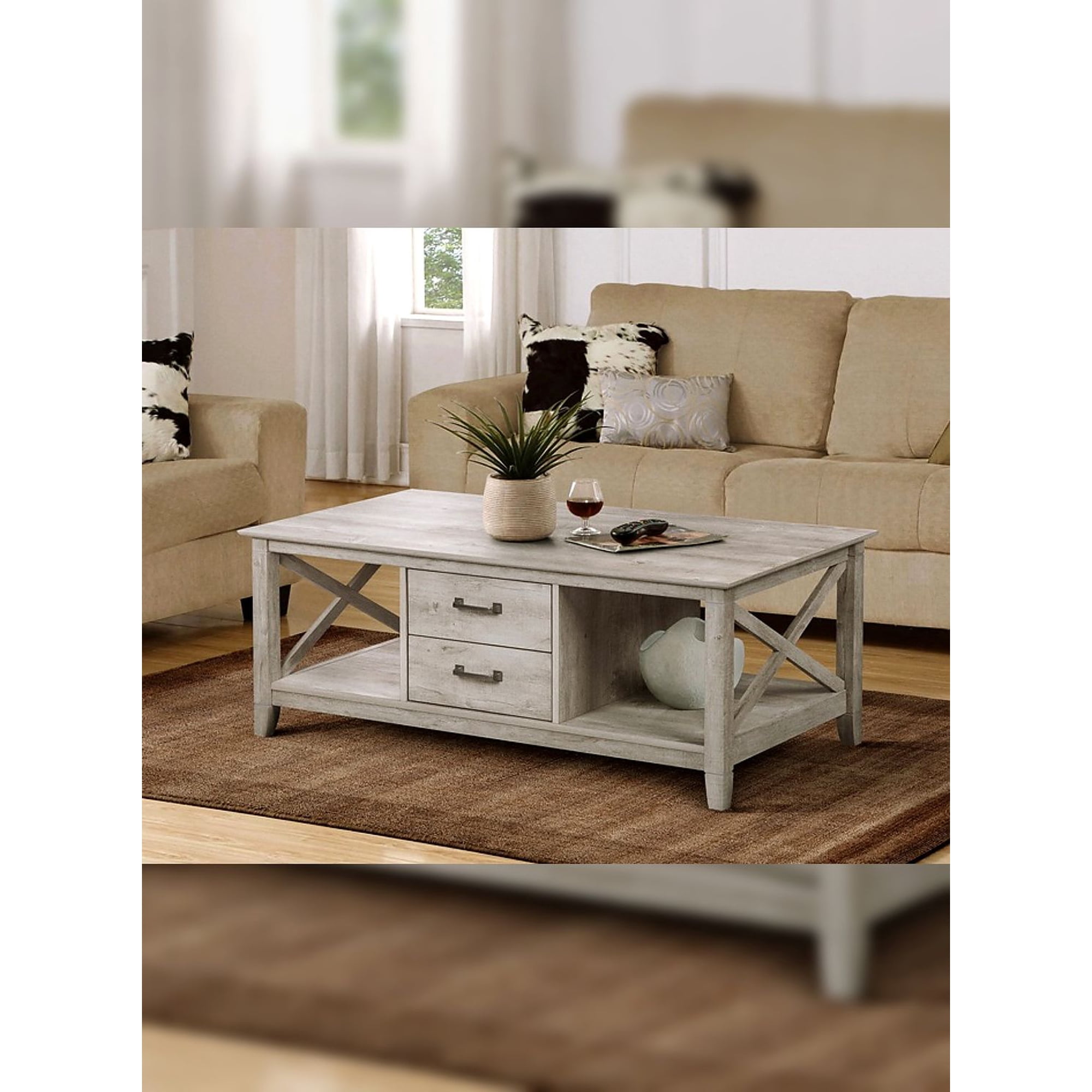 Msa Muebles Santa Ana - Mesa Centro Ccajones Washed Gray