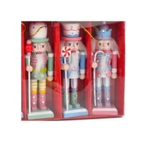 Click Ventas - Pack X3 Cascanueces Soldados Madera Decoración Colgantes Arbol Navidad