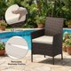 thumbnail image 5 of Conjunto de patio Garvee 3 piezas de ratán resistente al agua, color marrón/beige, 5 of 9