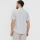 thumbnail image 2 of Camisa Hombre Líneas Manga Corta Gris Corona, 2 of 5