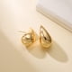 thumbnail image 2 of Pendientes de aro gruesos de oro para mujer, ligeros, con forma de gota de agua, abiertos y huecos, hipoalergénicos, chapados en oro, joyería de moda para mujeres y niñas (oro), 2 of 6