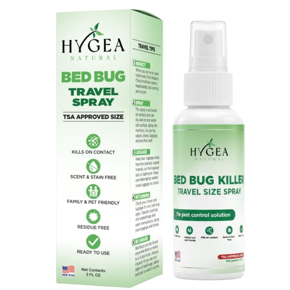 Spray eliminador de chinches Hygea Natural de viaje 90 ml