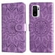 thumbnail image 5 of Funda tipo cartera FOXDOCK para Xiaomi Redmi Note 10s 4G , diseño girasol en relieve, cuero PU, cierre magnético, soporte y tarjetero, 5 of 5