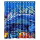 thumbnail image 1 of Cortina de ducha de mundo submarino, juego de cortina de baño con ganchos, tamaño 60 x 72 pulgadas, 1 of 3