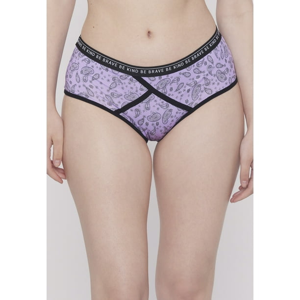 Boyshort Mujer Microfibra Lila Paisley Corona