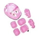 thumbnail image 2 of 7 piezas/juego de casco de bicicleta para niños, casco de patín con rodilleras, coderas y muñequeras, casco de patineta para adolescentes para niñas p Rosa, 2 of 5