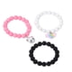 thumbnail image 1 of 3 Pulseras De Cuentas Para Niños, Bonitos Regalos, Joyería De Cuentas Para Festivales, Vestidos De Playa, Rosa, Blanco Y Negro, 1 of 3