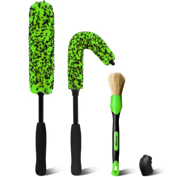 Kit de cepillos para ruedas de coche YeewayVeh, 3 piezas, rápidos, 2 tamaños, doblables 360°