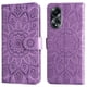 thumbnail image 2 of Funda tipo cartera FOXDOCK para OPPO A58 4G , diseño girasol en relieve, cuero PU, cierre magnético, soporte y tarjetero, 2 of 5