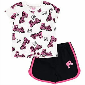 Camiseta Barbie Big Girls Y Dolphin Shorts Active Outfit