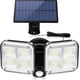 thumbnail image 1 of Lámpara solar para exteriores con iluminación exterior, 120 LED, luz exterior 270° Superhelle Lámpara solar para exteriores LED IP65, luz solar de 3 modos con cable de 16,5 pies [Energieklasse A+++], 1 of 7