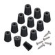 thumbnail image 1 of Uxcell 8 Pcs Topes de Goma Amortiguadores con Tornillos Negro 2"H x 1.7"D, 1 of 6