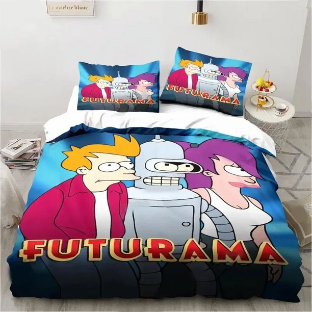 Cartoon futuramas Bender bedding set duvet cover bed set quilt cover pillowcase comforter king queen size boys adult bedding set