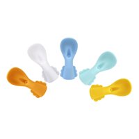 Genérico - Set 9 Cucharas Silicona Bolsa Alimentacion Infantil Lau