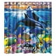 thumbnail image 1 of Cortina de ducha de baño con diseño de peces submarinos en coral, con ganchos, tamaño 66 x 72 pulgadas, 1 of 3