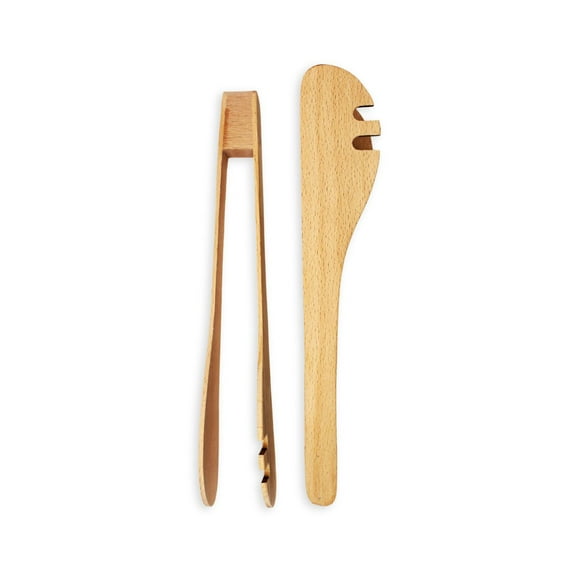 Set 2 Pinzas De Madera de Haya para servir Kawi®