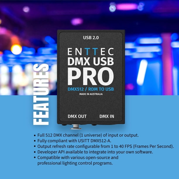 Interfaz USB DMX ENTTEC DMX USB Pro de 512 canales | Lider