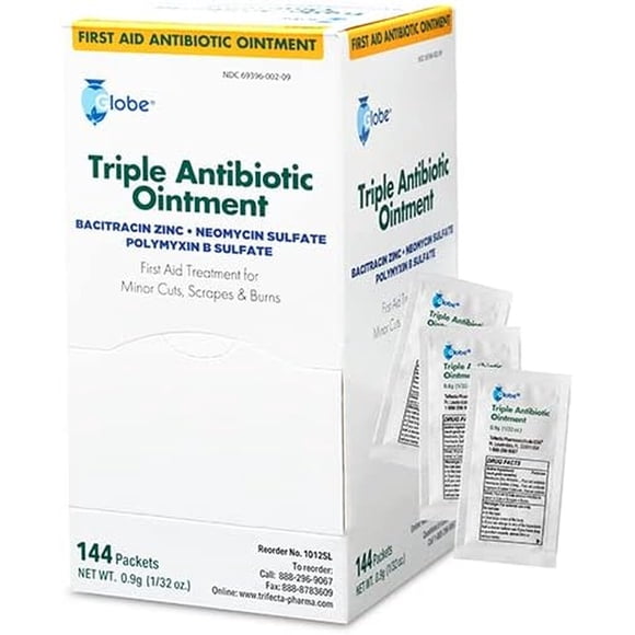 Ungüento Triple Antibiótico Globe 144 Sobres 0,9 g Primeros Auxilios