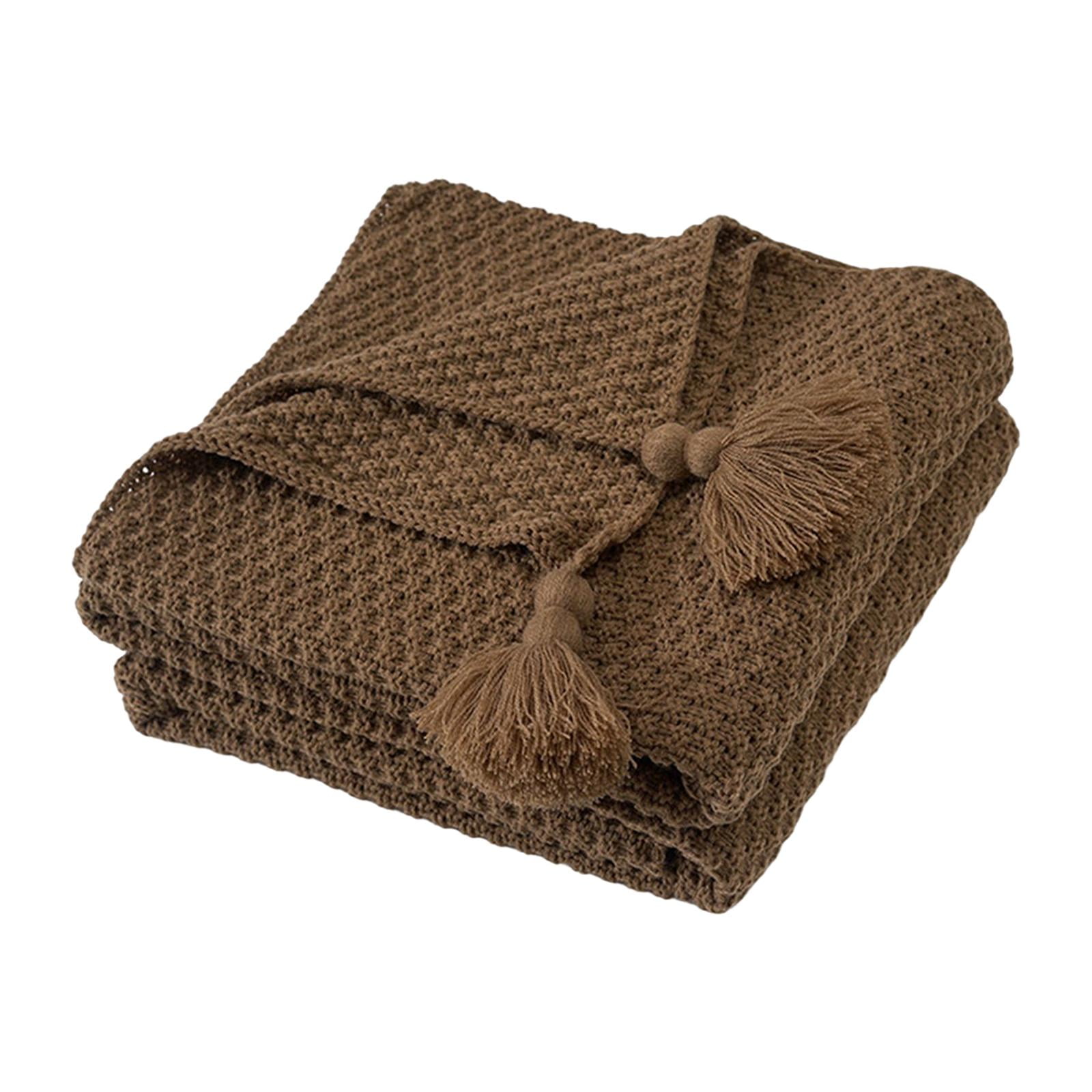 Bothyi - Manta De Tiro De Punto Manta De Camping Con Borla Suave Para Cama Sofá Sofá 150 Cm X 200 Cm