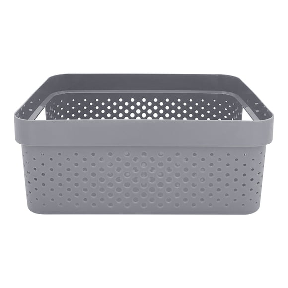 Cesta Almacenamiento 11L plastico, Gris 1 un
