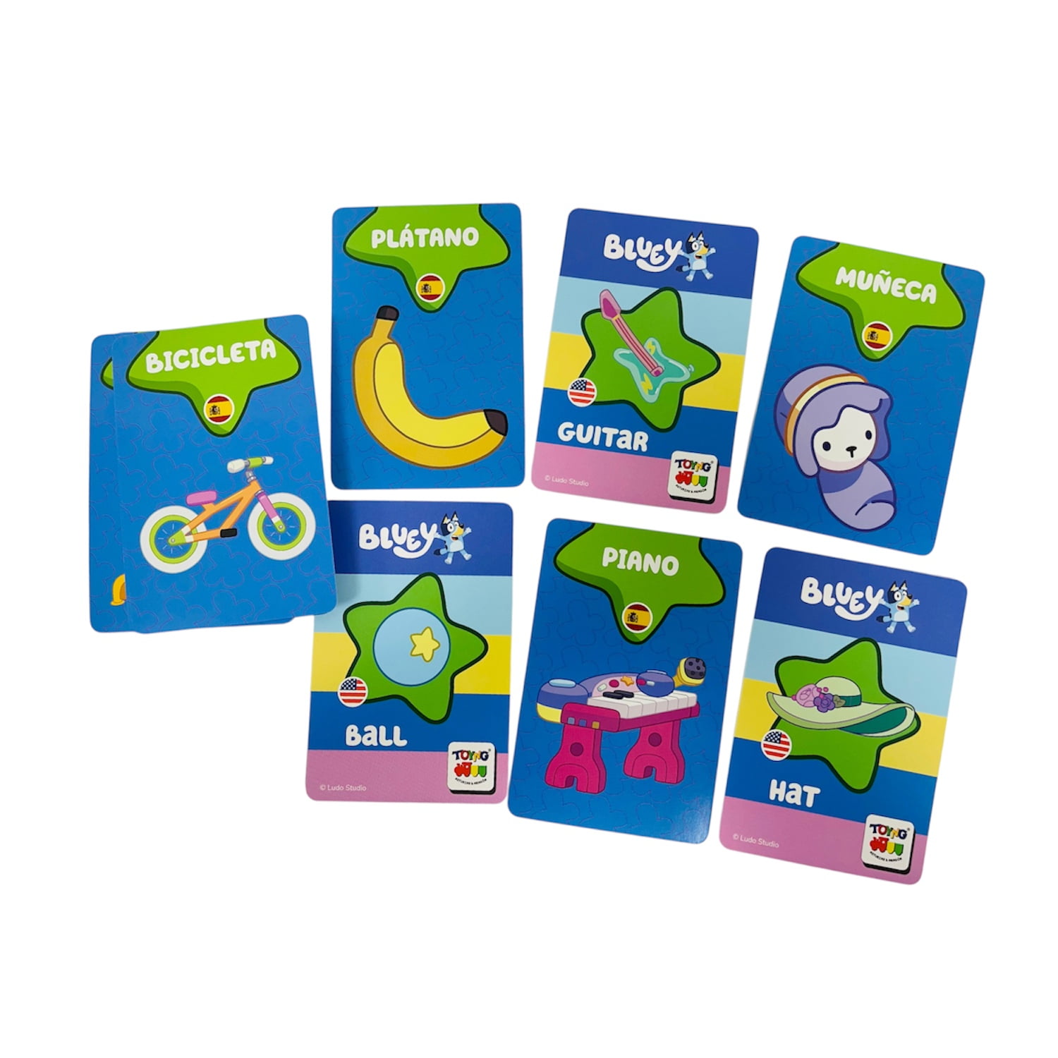 Toyng - Juego Educativo Flash Cards Mis Primeras Palabras - Bluey