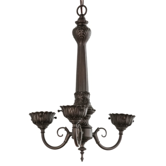 Lámpara Meyda Tiffany 158699 Trail's End con 3 luces, color bronce