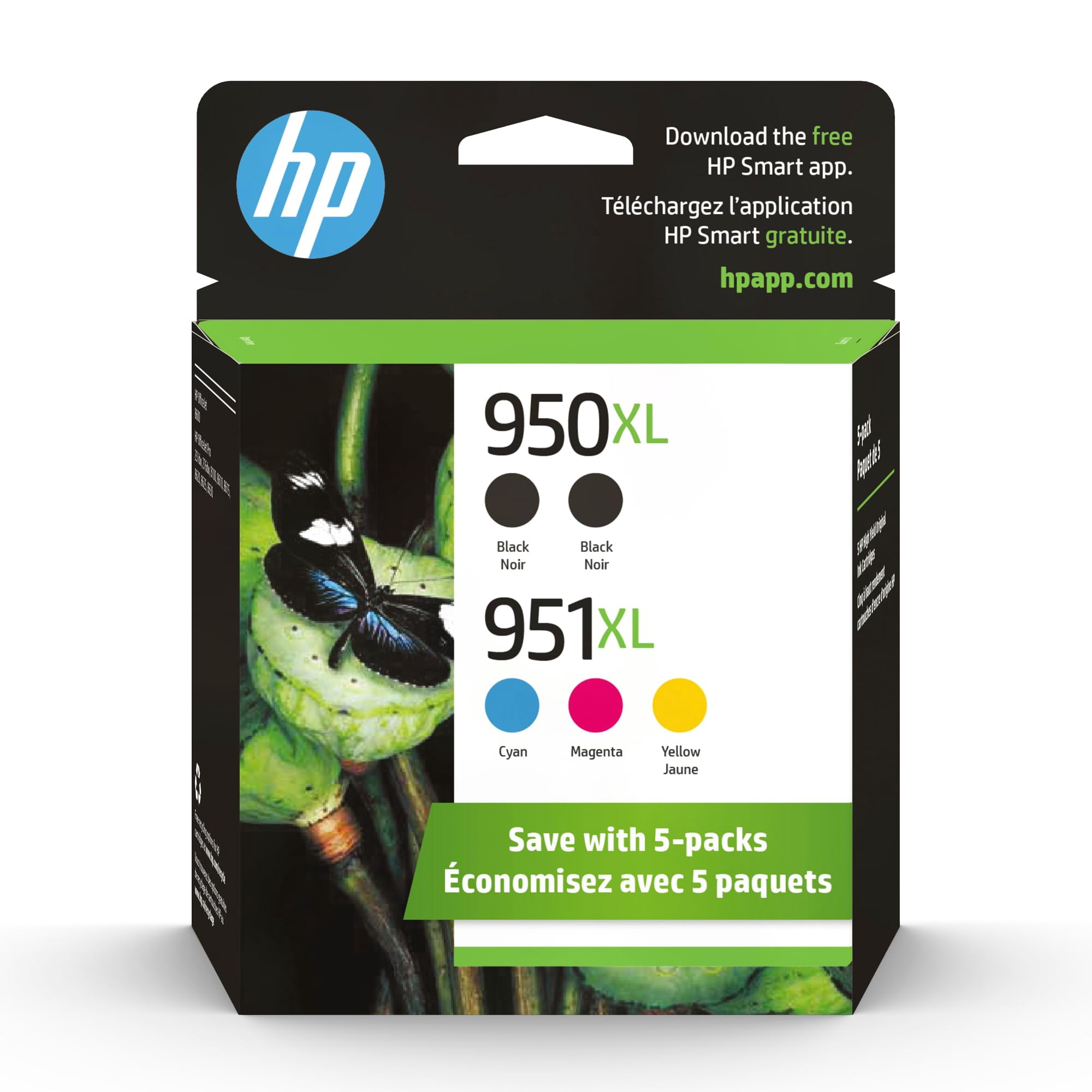 Cartucho De Tinta Hp 950xl/951xl Negro/cian/magenta/amarillo, Paquete De 5