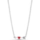 thumbnail image 1 of Collar Pandora Arrow & Murano Glass Heart Sterling Silver, 1 of 2