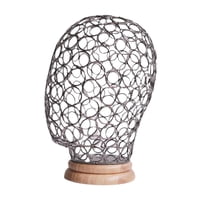 Magideal - Soporte De Exhibición Para Sombreros, Soporte Para Pelucas, Cabeza Modelo Para Exhibición De Pelucas, Soporte Para Pelucas, Cabeza De Maniquí De Metal Negro