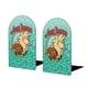 thumbnail image 1 of Los Castores Cascarrabias Sujetalibros decorativos temáticos, tope para estantería con base antideslizante, uso dual para hogar y oficina - 2 piezas, 1 of 6