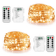 thumbnail image 1 of Guirnalda de luces LED de 5 m y 50 luces LED a pilas para decoración navideña, de jardín y dormitorio (control remoto), 1 of 5