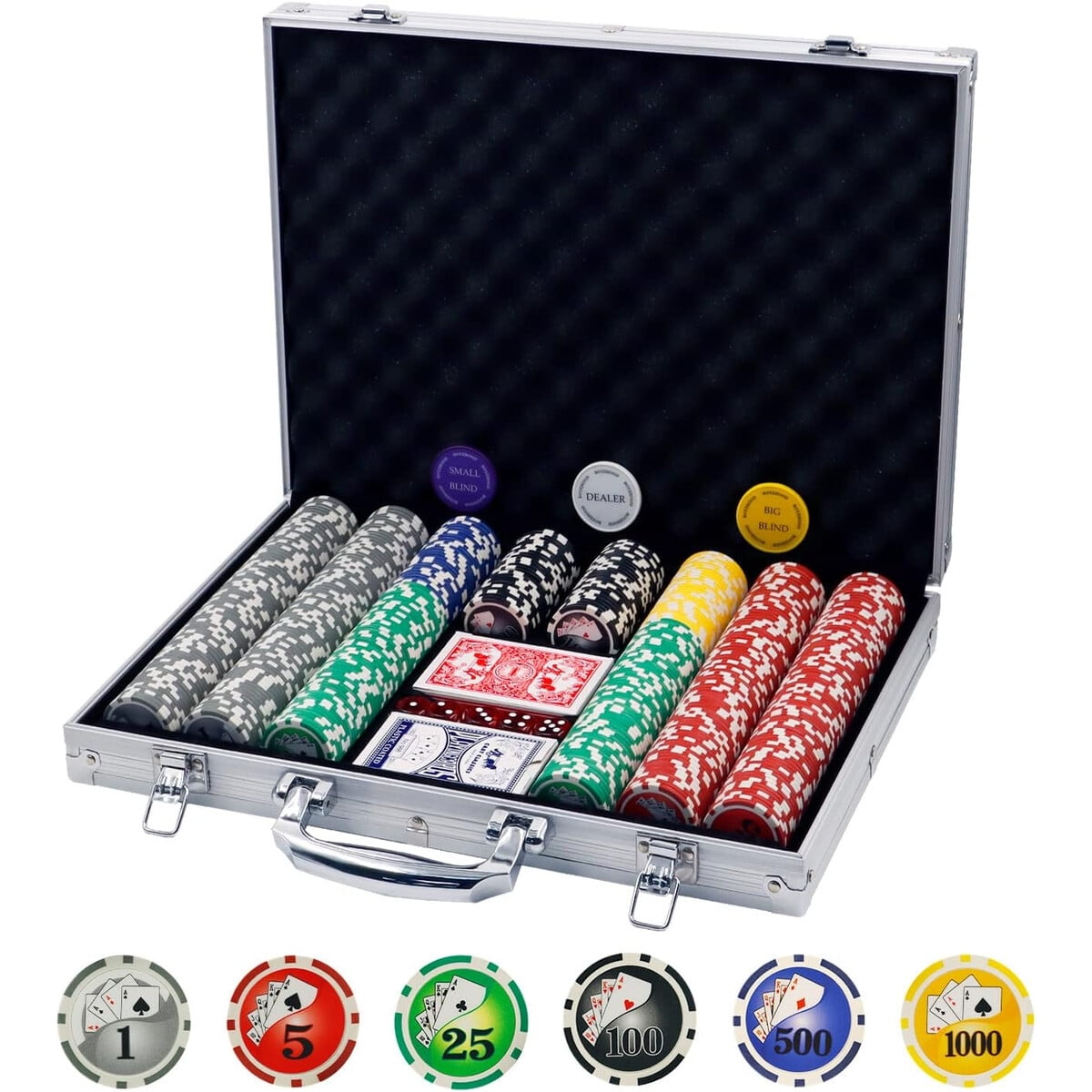 Boyzhood - Set Fichas Poker 500 Unidades Numeradas 11 5g Maletan