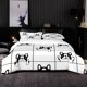 thumbnail image 1 of King Size Bedding Set Quality Simply Duvet Cover Set 220x240 with Pillowcase Grid with Cute Dog Print for Home Textiles Bed Sheets, 1 of 5