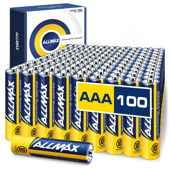 Baterías Alcalinas ALLMAX AAA Máxima Potencia (100 Piezas)