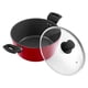 thumbnail image 3 of Batería de Cocina Thomas TH-MB07RN 7 Piezas Aluminio Forjado Juego Set de Ollas y Sartén Antiadherente Cerámico Apto Inducción Tapas de Vidrio Templado Rojo Mate, 3 of 8