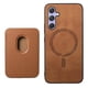 thumbnail image 4 of Funda de Cuero Magnética con Tarjetero para Samsung Galaxy A54 Cubierta Delgada Marrón, 4 of 5