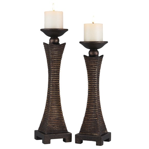 Set de portavelas OK Lighting OK-4287C Kayan de 40 cm y 44 cm de altura