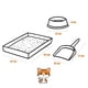thumbnail image 2 of Arenero Caja Arena Bandeja Sanitaria Gatos + Pala + Comedero, 2 of 3