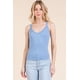 thumbnail image 1 of Top Fashnzfab Tirantes Encaje Cuello En V Acanalado Azul Haze, 1 of 4