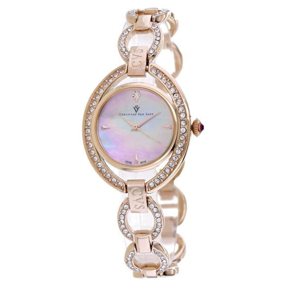 Reloj Christian Van Sant CV2934 con Esfera Rosa y Movimiento de Cuarzo